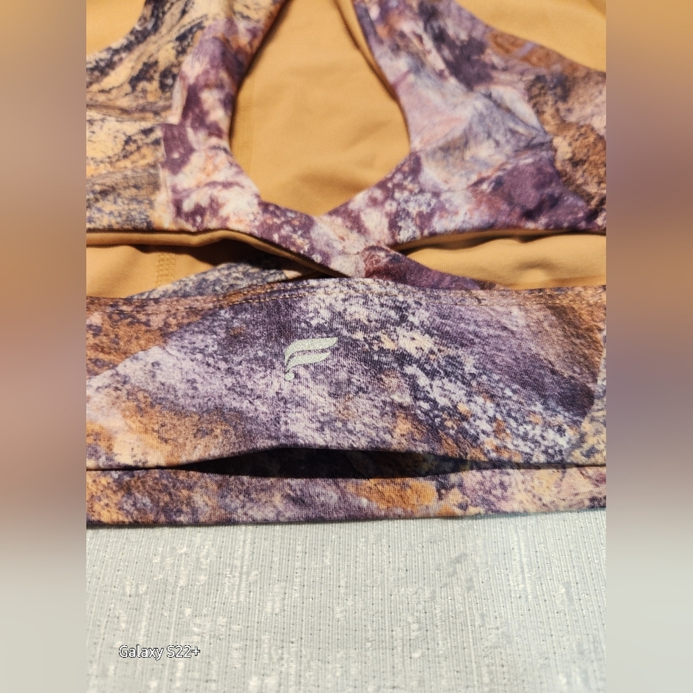 SPORT WOMEN'S BRA Purple Marble Women's Top - Picture 4 of 6